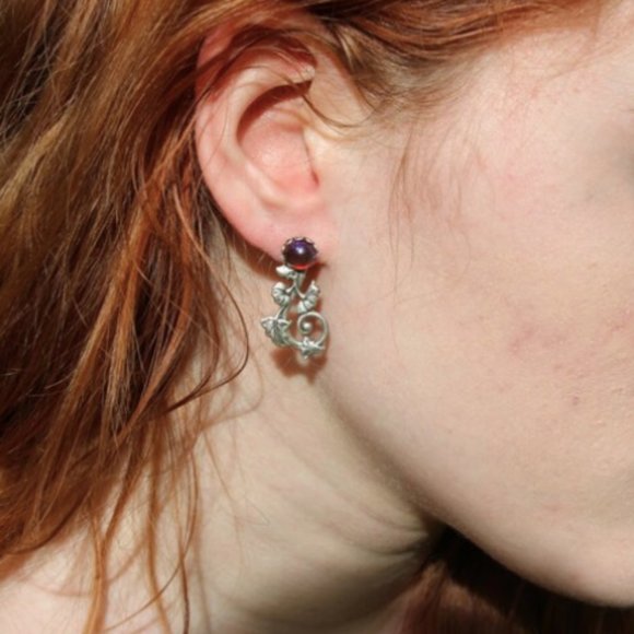 Fire Opal Earrings wear as studs or with Morning Glory Jackets Striking Fire! - Picture 1 of 6